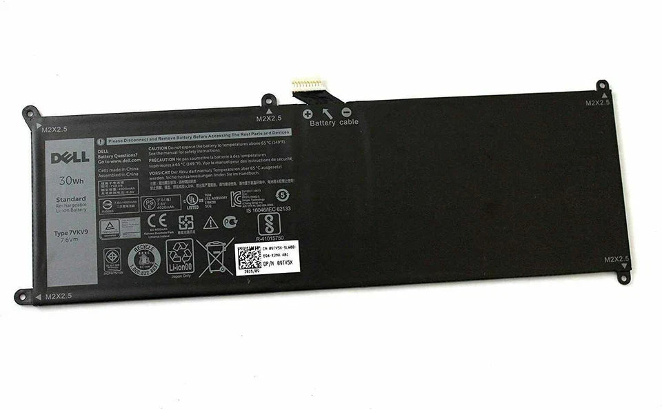 DELL 7VKV9 9TV5X 0V55D0 T02H T02H001 07VKV9 - 7VKV9 Genuine Original Laptop Notebook Battery ( 1 Yr Warranty )