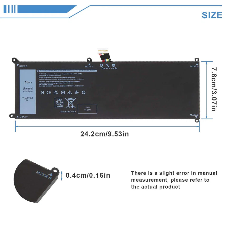 DELL Latitude 12 7275 - 7VKV9 Genuine Original Laptop Notebook Battery ( 1 Yr Warranty )