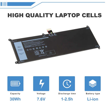 DELL XPS 12 9250 4K - 7VKV9 Genuine Original Laptop Notebook Battery ( 1 Yr Warranty )