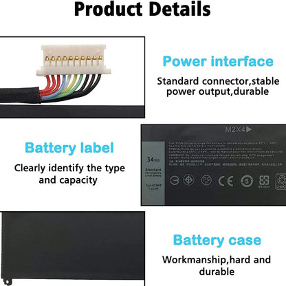 DELL WY7CG 0WY7CG 0MH25J CV4PN- XCNR3 Genuine Original Laptop Notebook Battery ( 1 Yr Warranty )